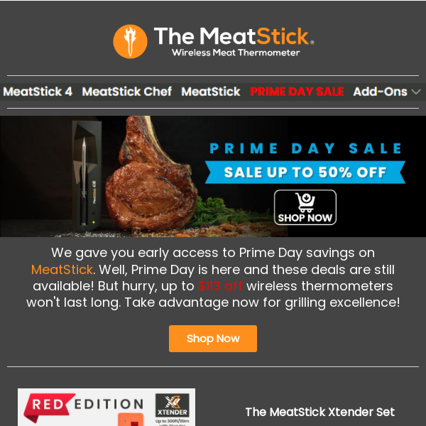 🍂Prime Day is here! Save Up to $113 on MeatStick!