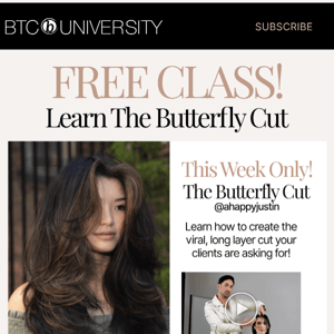 FREE CLASS: Butterfly Cut with @ahappyjustin