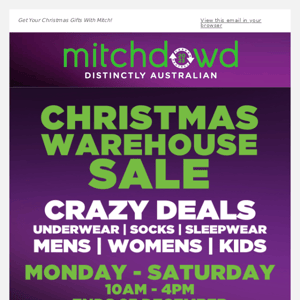 Christmas Warehouse Sale | Melbourne