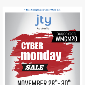 Cyber Monday Begins NOW - 20% off Sitewide + Free Gifts worth $35.90 - Use Code WMCM20