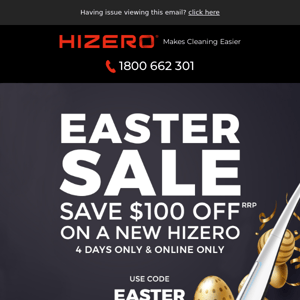 HIZERO Easter Sale - 4 Days Only!