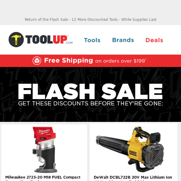 New Year Cordless Deals - Milwaukee, DeWalt, Makita and more!