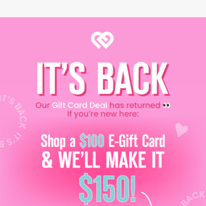 Gift Card Deal is back…