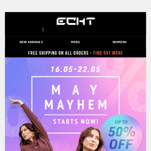 May MAYHAM | Up to 50% off selected items