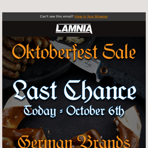 LAST CHANCE | Oktoberfest Sale