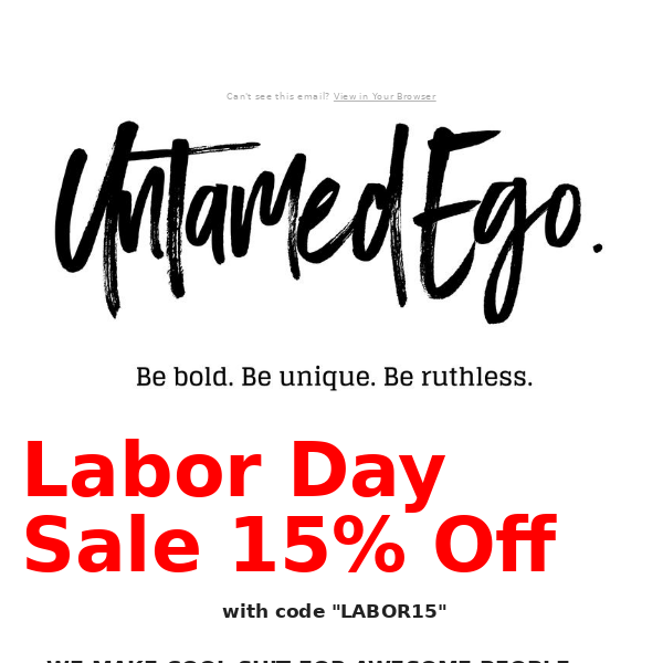 Just In 🎃 15% Off Labor Day Weekend