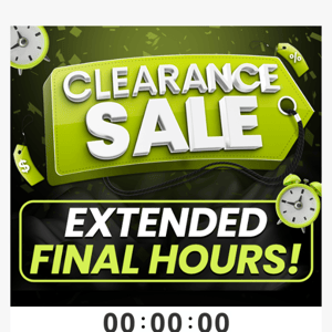 ⌛ Final Hours! Clearance Sale!