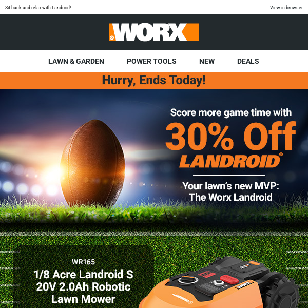 Worx Latest Emails Sales Deals