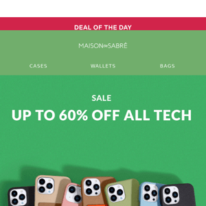 Up to 60% OFF All Tech Accessories 📱24 Hours Only