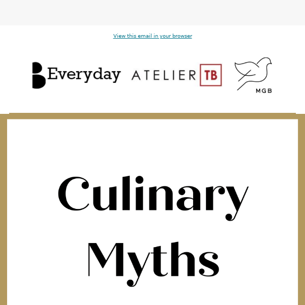 Culinary truths vs fiction.