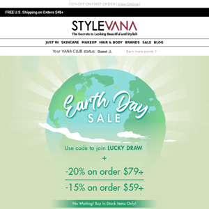 EARTH DAY SALE 15% OFF + Brandwide 20% OFF! 🌎💕