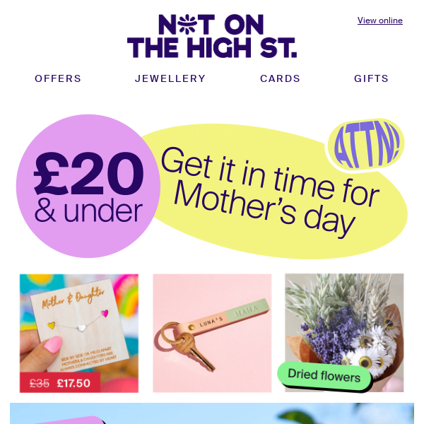 Gifts in time for Mother’s Day on 10th March