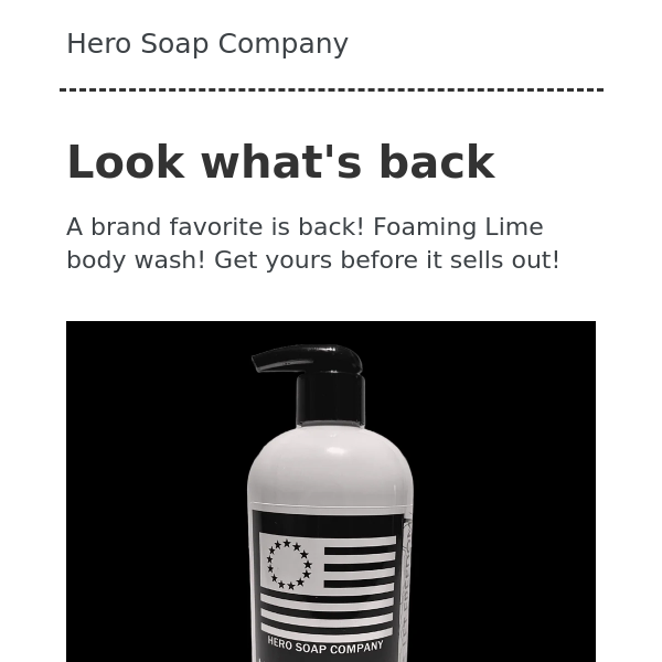 Lime Body Wash Is Back!