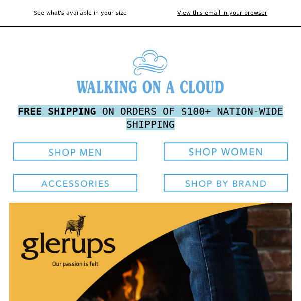 Bring Glerups warmth to your feet.