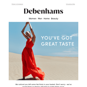 Debenhams Ireland your cart is waiting...