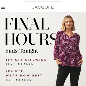 Final Hours To Shop 35% Off Sitewide With Afterpay! Must Ends Tonight!