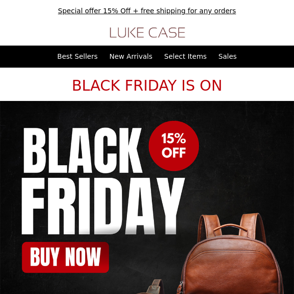 Black Friday special offer 15%off