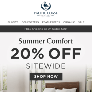 Summer Bedding Basics Are 20% OFF For a Limited Time!