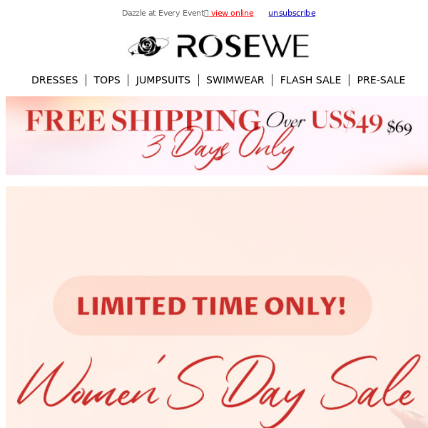 Rosewe - Latest Emails, Sales & Deals