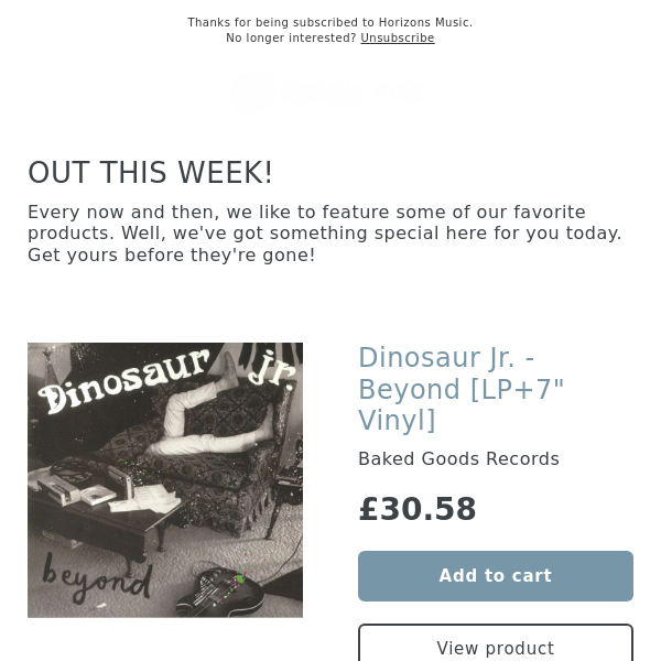 NEW! DINOSAUR JR / JOY DIVISON / COLEMINE / THE BEATERS AND MORE