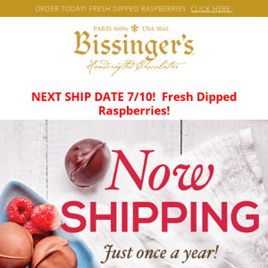 Fresh Dipped Raspberries - Next Ship Date 7/10! 😍