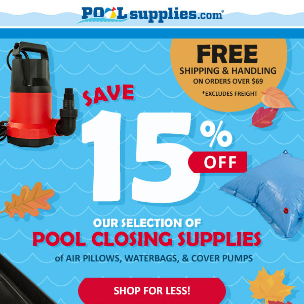 Congrats! You’re getting 15% off these pool essentials!