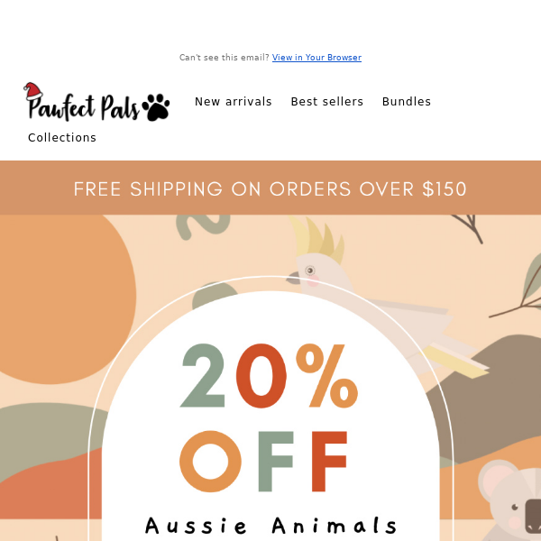 Save 20% in the Aussie Animal Sale! 🦘🐨🐶
