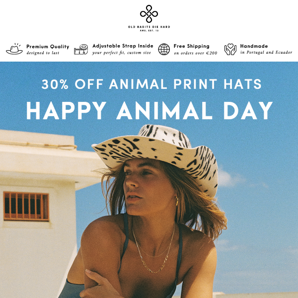 Grab Your Favorite Animal Print Hats at 30% Off! 🐯