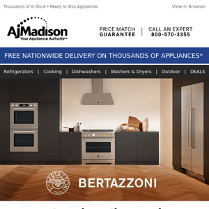 Bertazzoni Suite Deals: Get $1,000 Cash Back