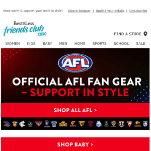 Official AFL Winter Fan Gear 🏉