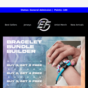 Buy 3 bracelets and get 2 free!