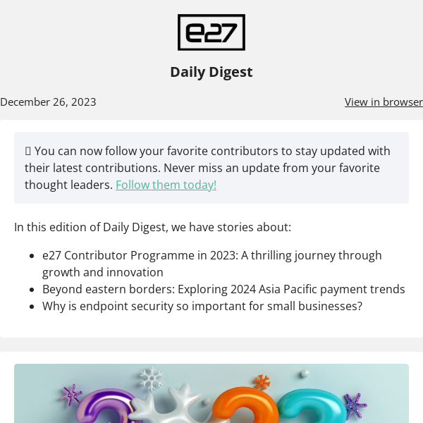 A look into e27 Contributor Programme in 2023