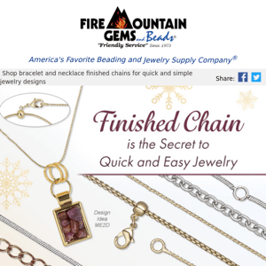 Got Chain? Find All the Finished Chain You Need for Making and Selling Jewelry