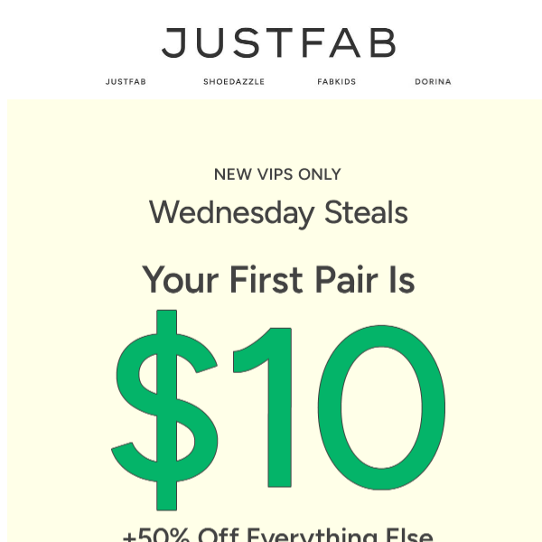 Get a $10 Pair: WEDNESDAY STEALS!