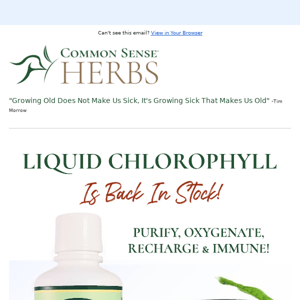 Revitalize Your Health with Liquid Chlorophyll - Back in Stock at A Herbs!