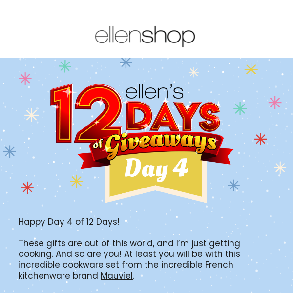 It's Day 4 of 12 Days! The Mauviel Giveaway is here!