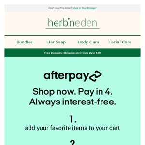 Why wait? Get your skincare with Afterpay
