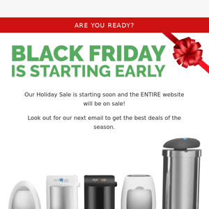 Holiday savings will be here soon! 🎁