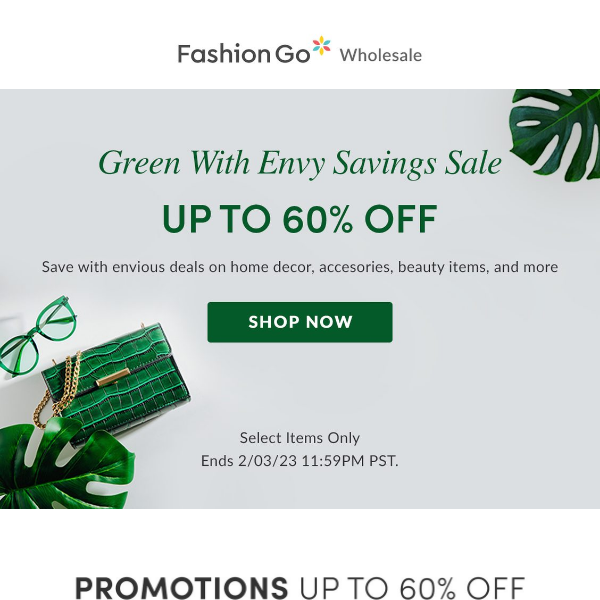 Vendor Promotions Up to 60% off | FashionGO