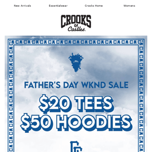 ON NOW: $20 Tees & $50 Hoodies // Father's Day Wknd Sale
