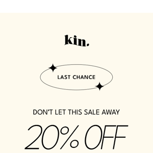 ⏰ 20% OFF ENDS SOON ⏰