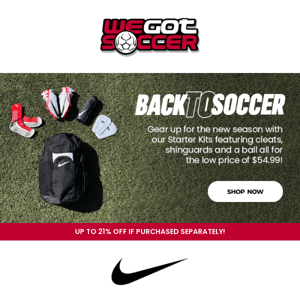 Bundle & Save | Youth Cleats, Guards & Ball For $54.99