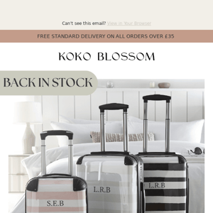 BACK IN STOCK 🎉 Shop suitcases now