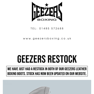 We've just restocked our Geezers Leather Boxing Boots
