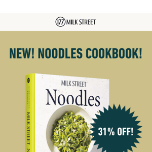 Save 31% off Milk Street Noodles Cookbook.