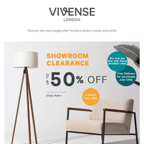 Showroom Clearance: Up to %50 Extra Discount!