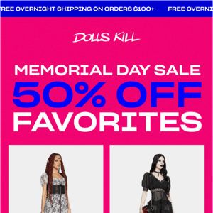 FAVORITES 50% OFF