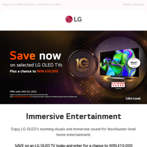 Score Savings with LG OLED TVs and Enter to Win