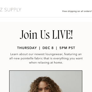 Shop with us LIVE this December!