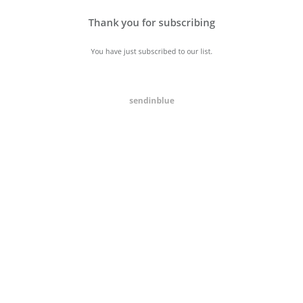 You are now subscribed!